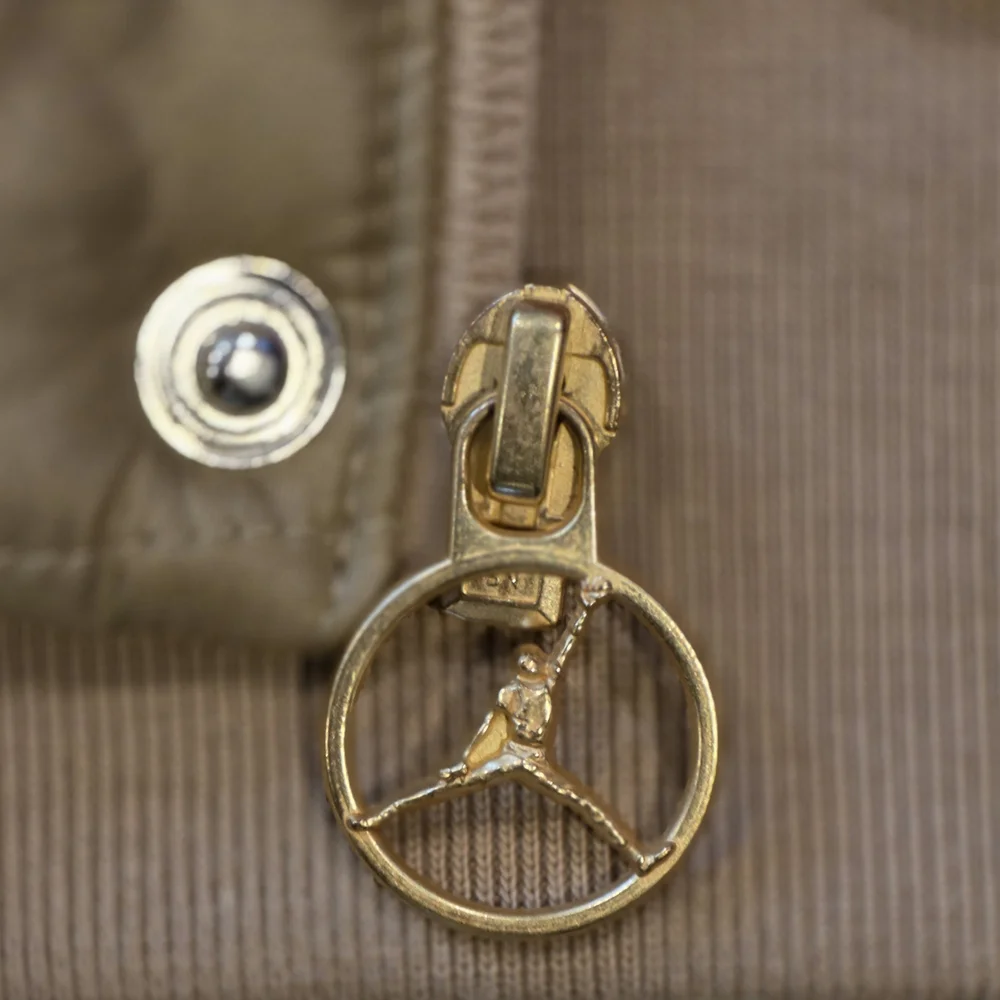 Jordan Brand Tan/Gold Quilted Bomber Jacket - Picture 5 of 9